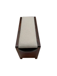 Art Deco Modernist Stool with De Ploeg fabric, 1920s